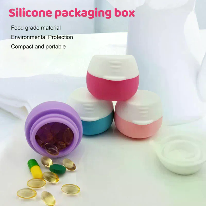 Body Jewelry Jewelry Box - Frascos de viagem de silicone portáteis