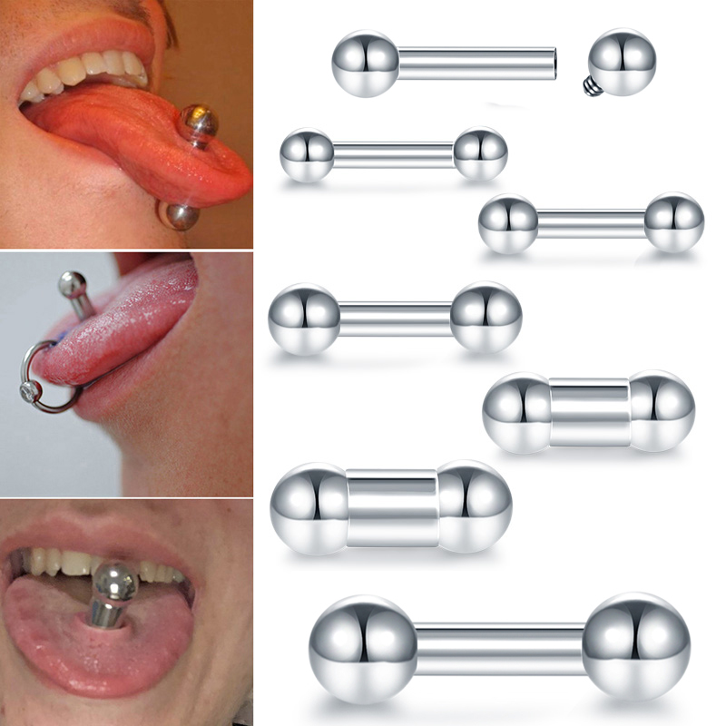 Tongue Barbell Straight - Genital Straight Barbell Aço Piercing, Tragus