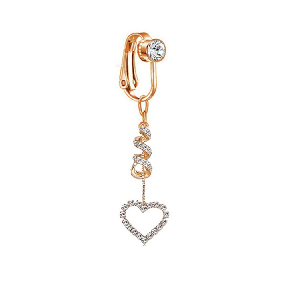 Body Jewelry And Earrings - Clipe de Umbigo Falso com Clipe
