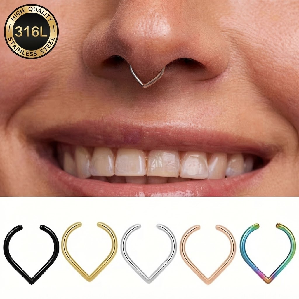 Body Jewelry And Earrings - Conjunto de 5 Peças de Argolas