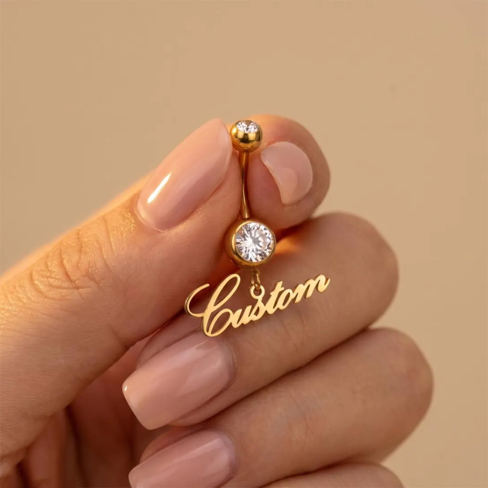 Body Jewelry Names - Piercing de Umbigo Personalizado com Nome