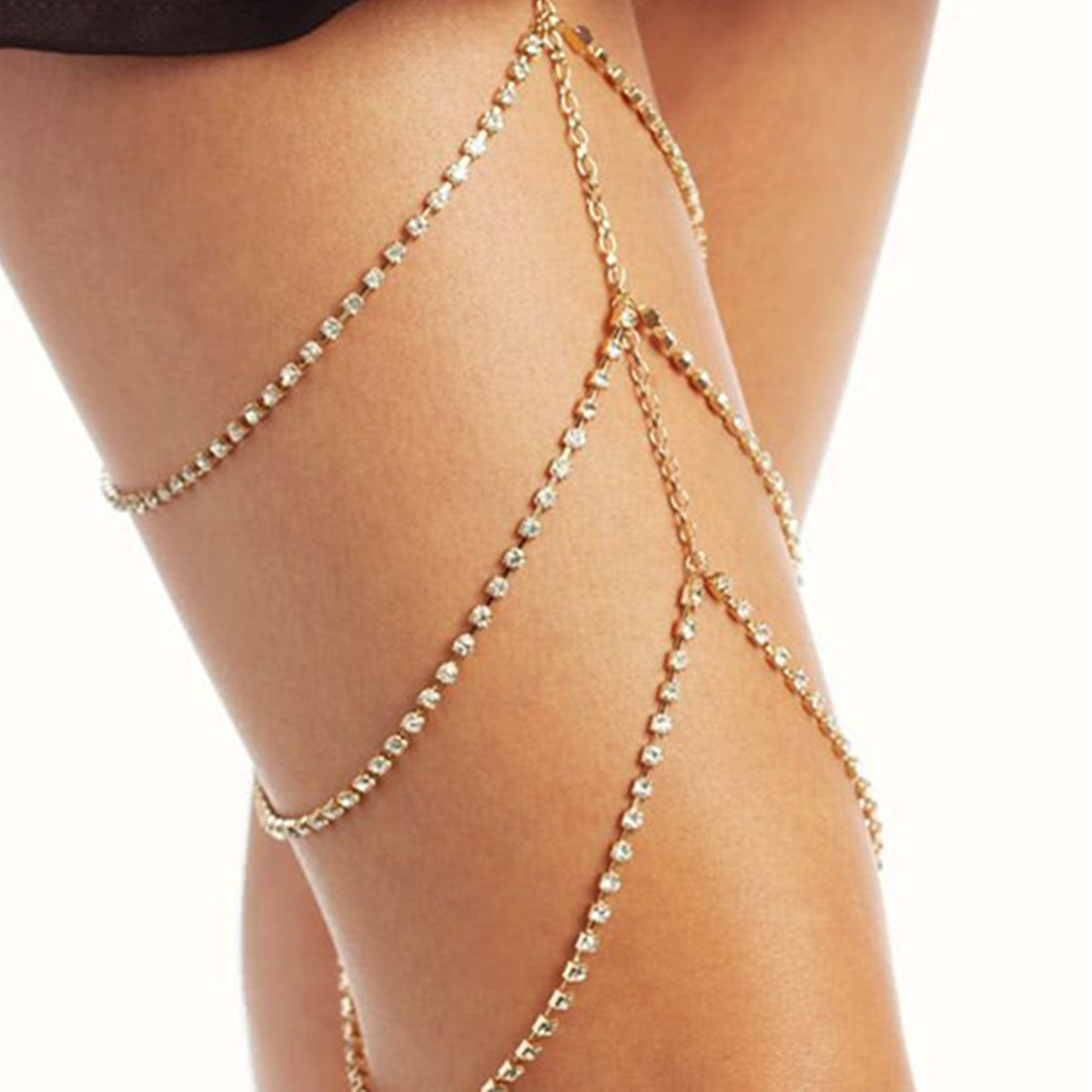 Body Jewelry Helix - Corrente de Coxa Multicamadas com Garras