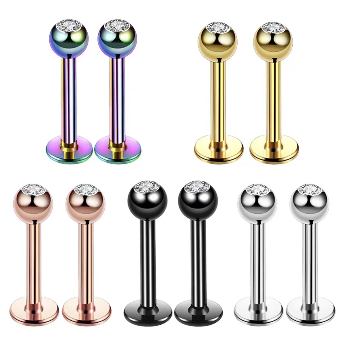 Body Jewelry And Earrings - Piercing de Aço Cirúrgico 16G com