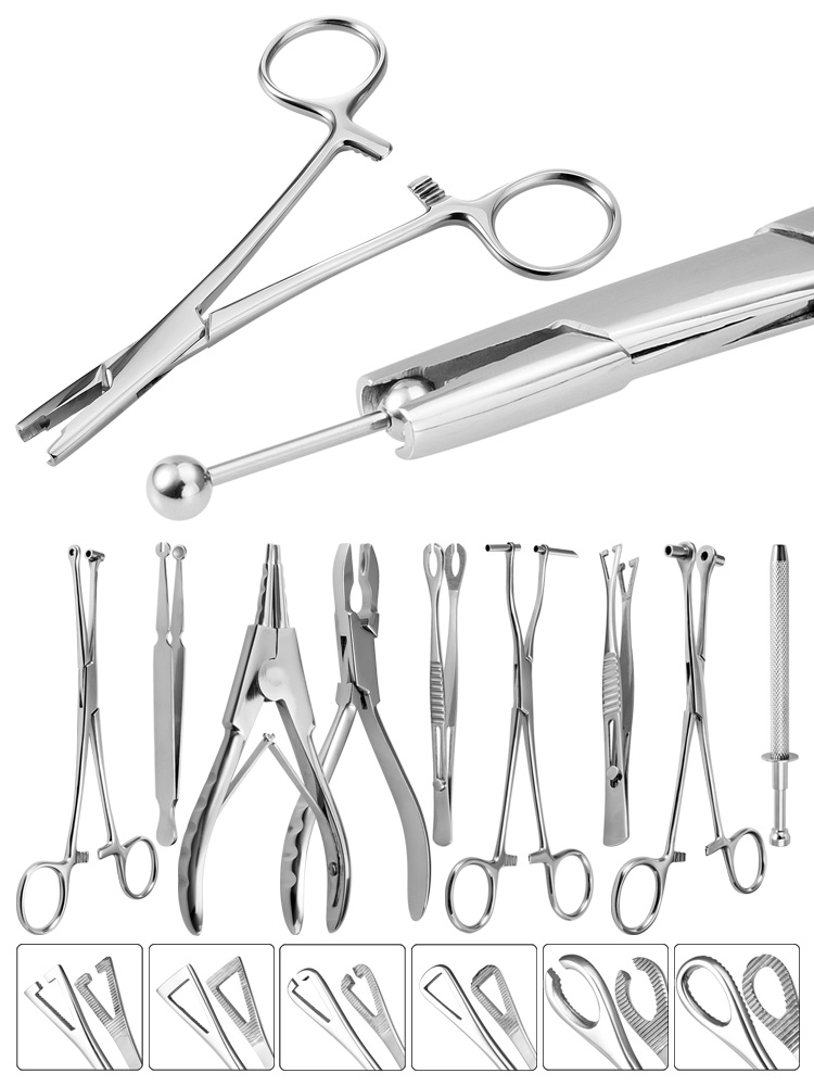 Body Jewelry Ring Opening Pliers - Aço inoxidável corpo piercing ferramenta agulha