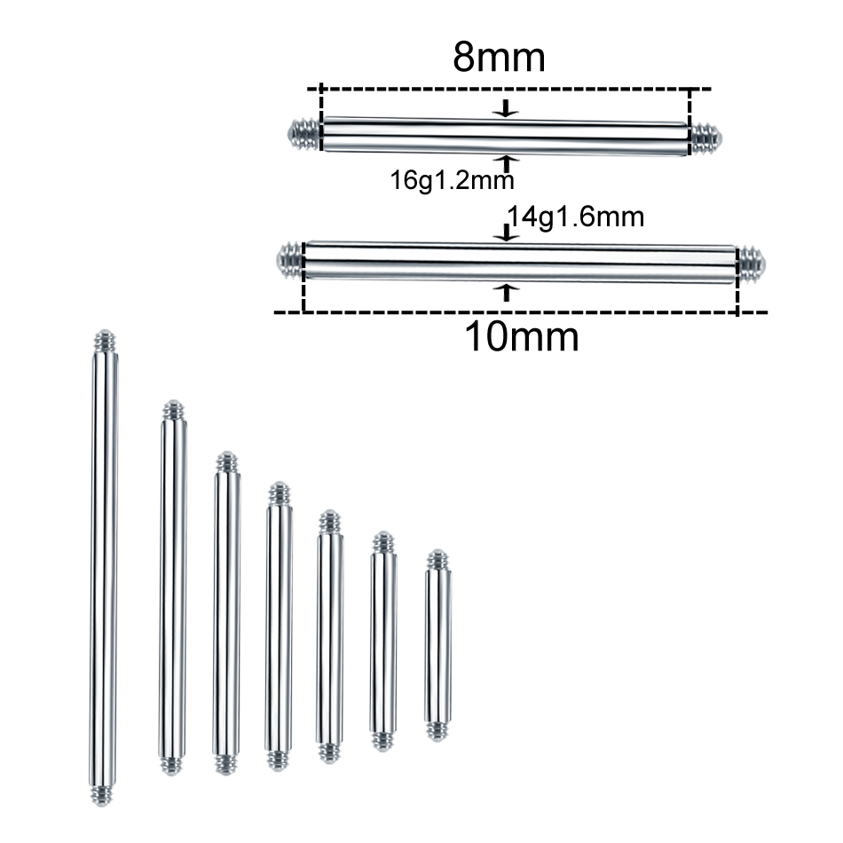 100 peças/lote Haste Reta de A - Tongue Barbell Straight avaliação e preço