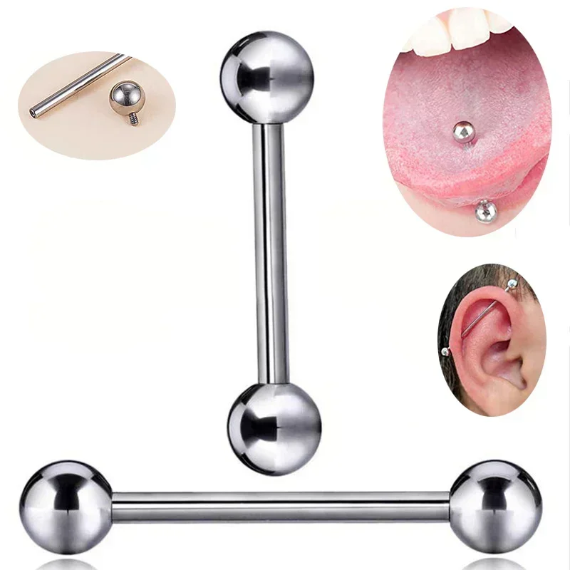 F136 piercing de titânio 14g,  - Tongue Barbell Straight avaliação e preço