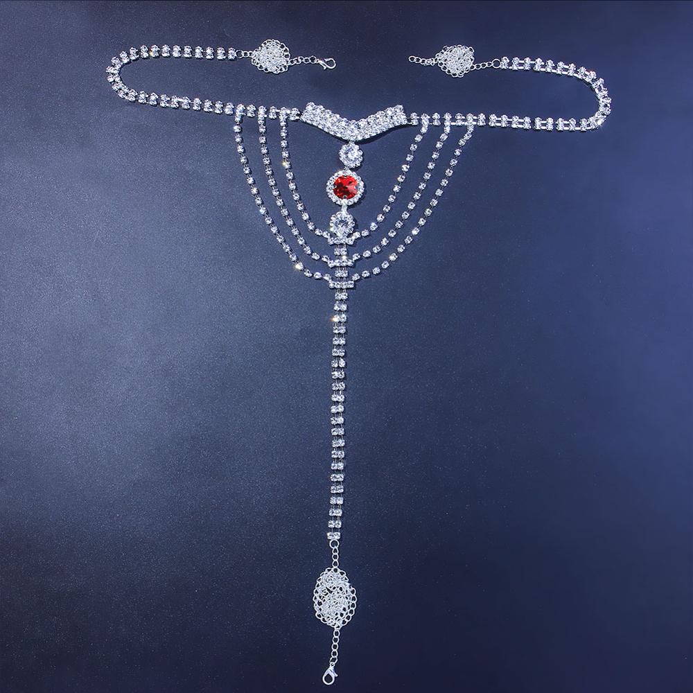 Sexy corpo corrente lingerie c - Body Jewelry Women avaliação e preço