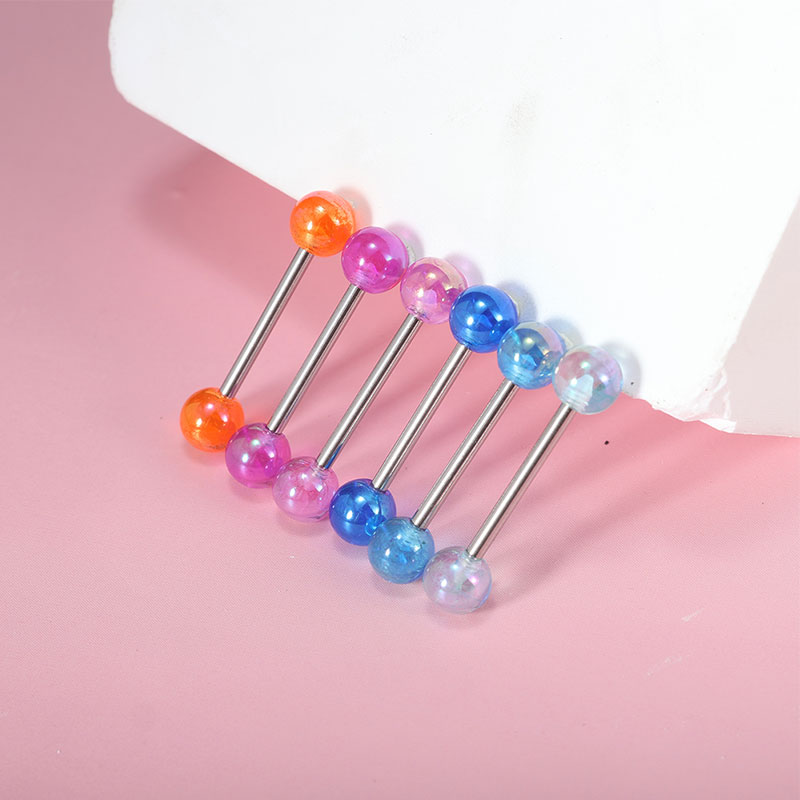 50 peças/lote Joias de Piercin - Tongue Barbell Straight avaliação e preço