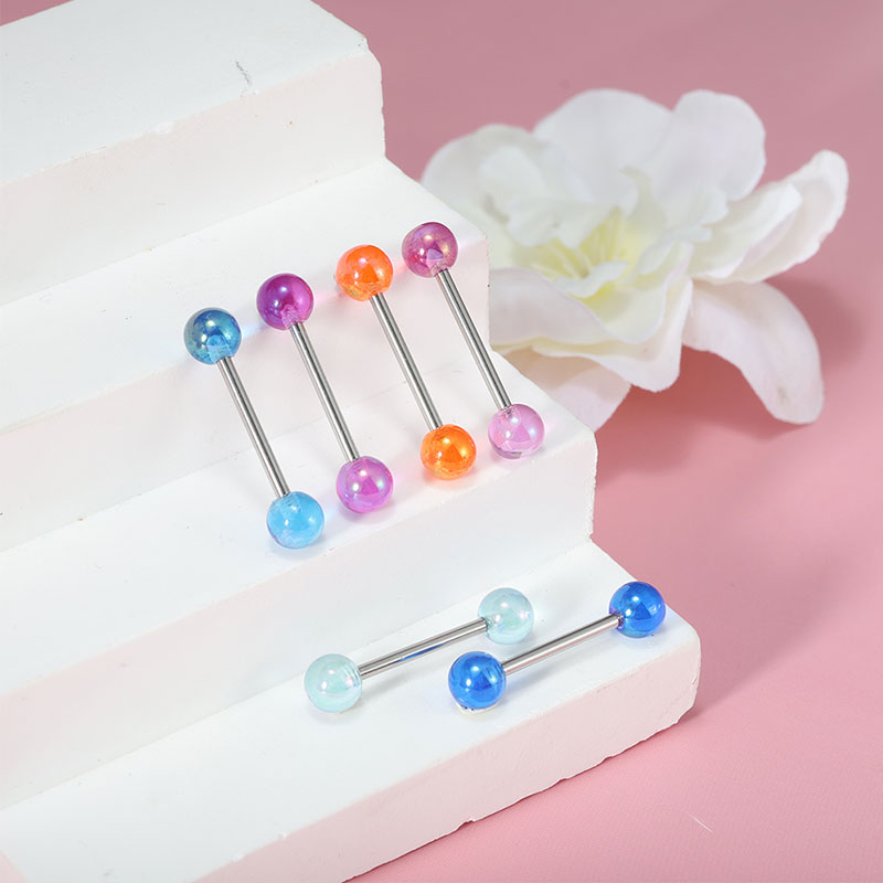 50 peças/lote Joias de Piercin - Tongue Barbell Straight avaliação e preço