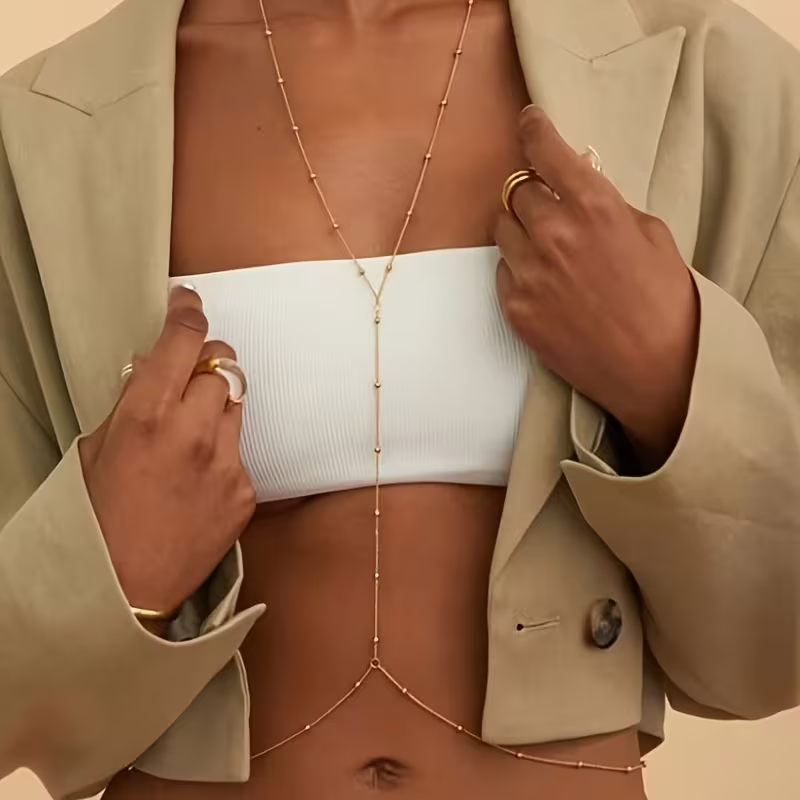 Corrente de Corpo Feminina Boê - Body Jewelry Women avaliação e preço