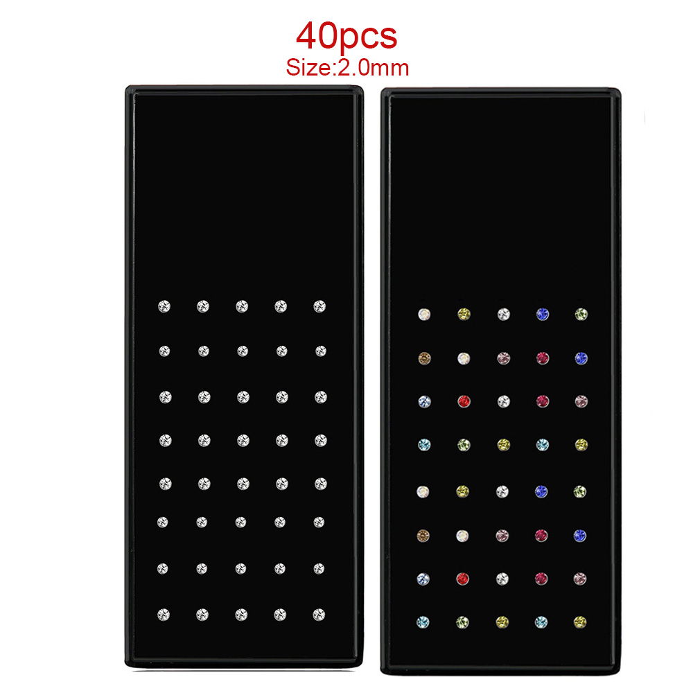 40PC Set Moda Anel Nariz De Cr - Body Jewelry Jewelry Box avaliação e preço