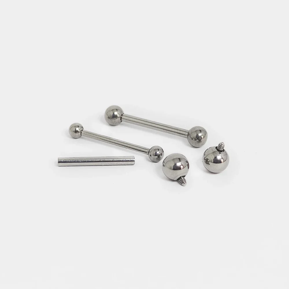 Astm f136 titânio piercing bar - Tongue Barbell Straight avaliação e preço
