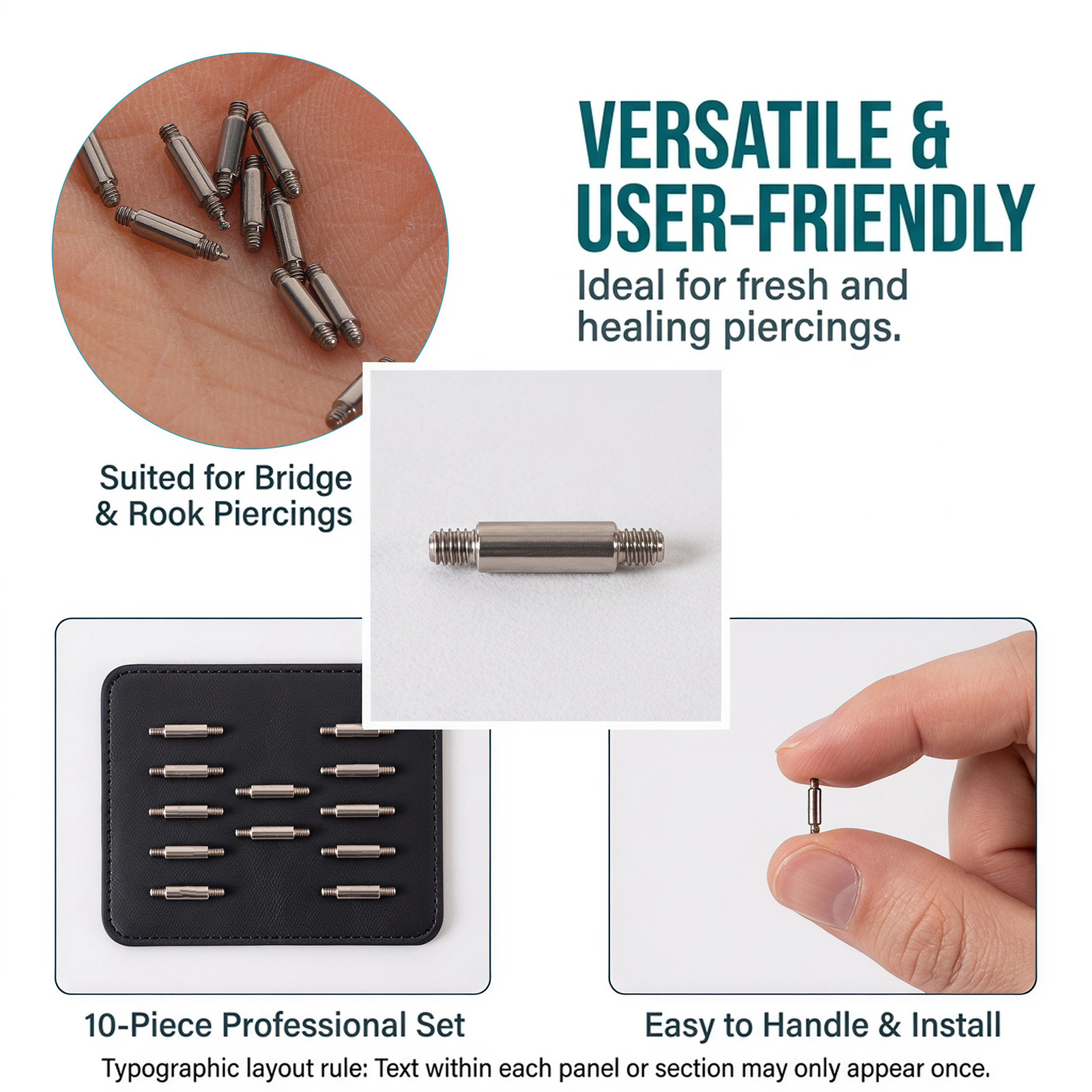 10 Peças Barra de Piercing par - Body Jewelry Repair avaliação e preço