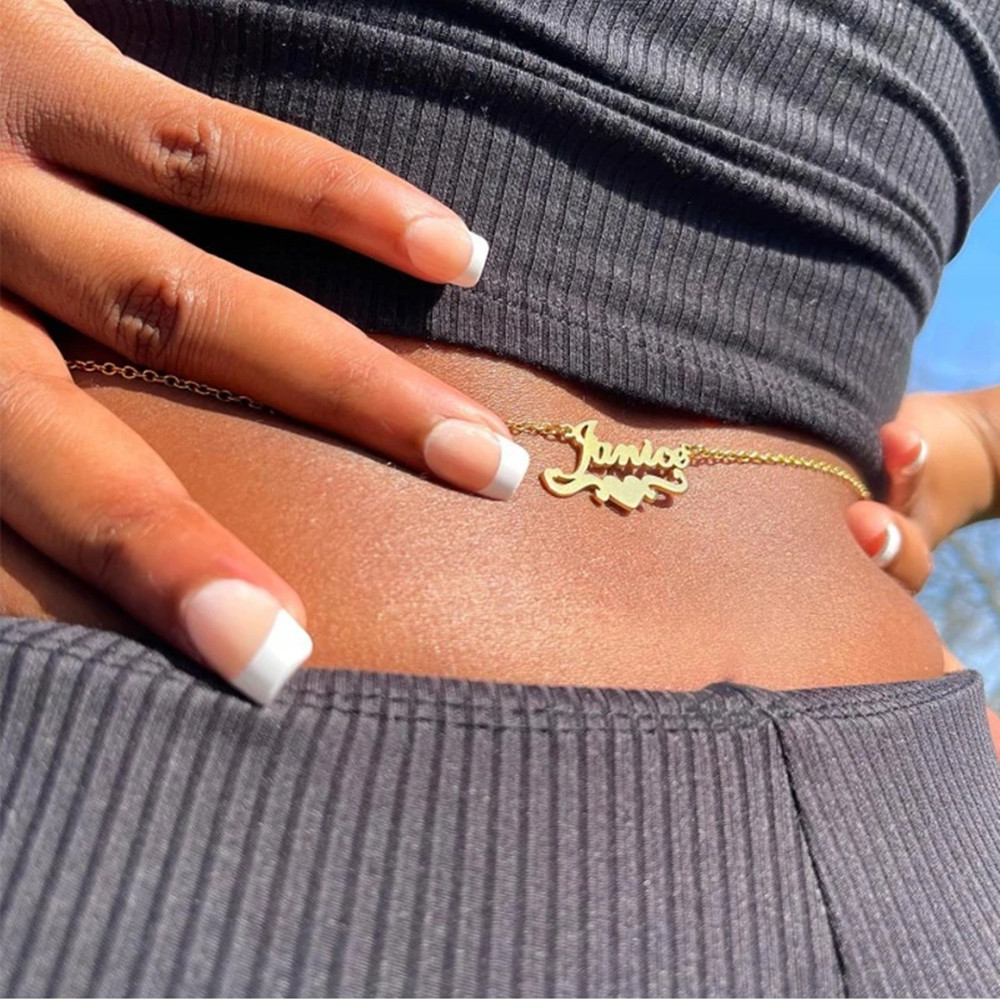 Corrente De Barriga De Aço Ino - Body Jewelry Names avaliação e preço