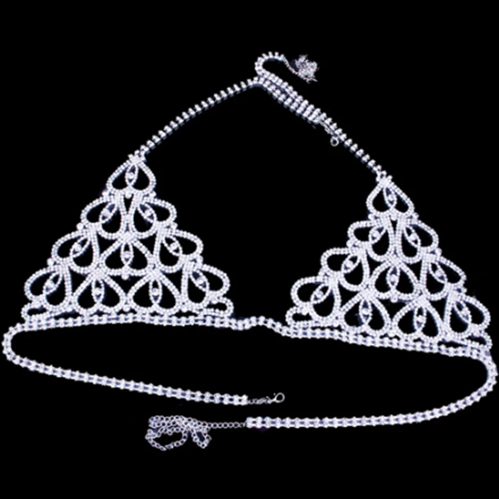 Moda strass coração sutiã tang - Body Jewelry Women avaliação e preço