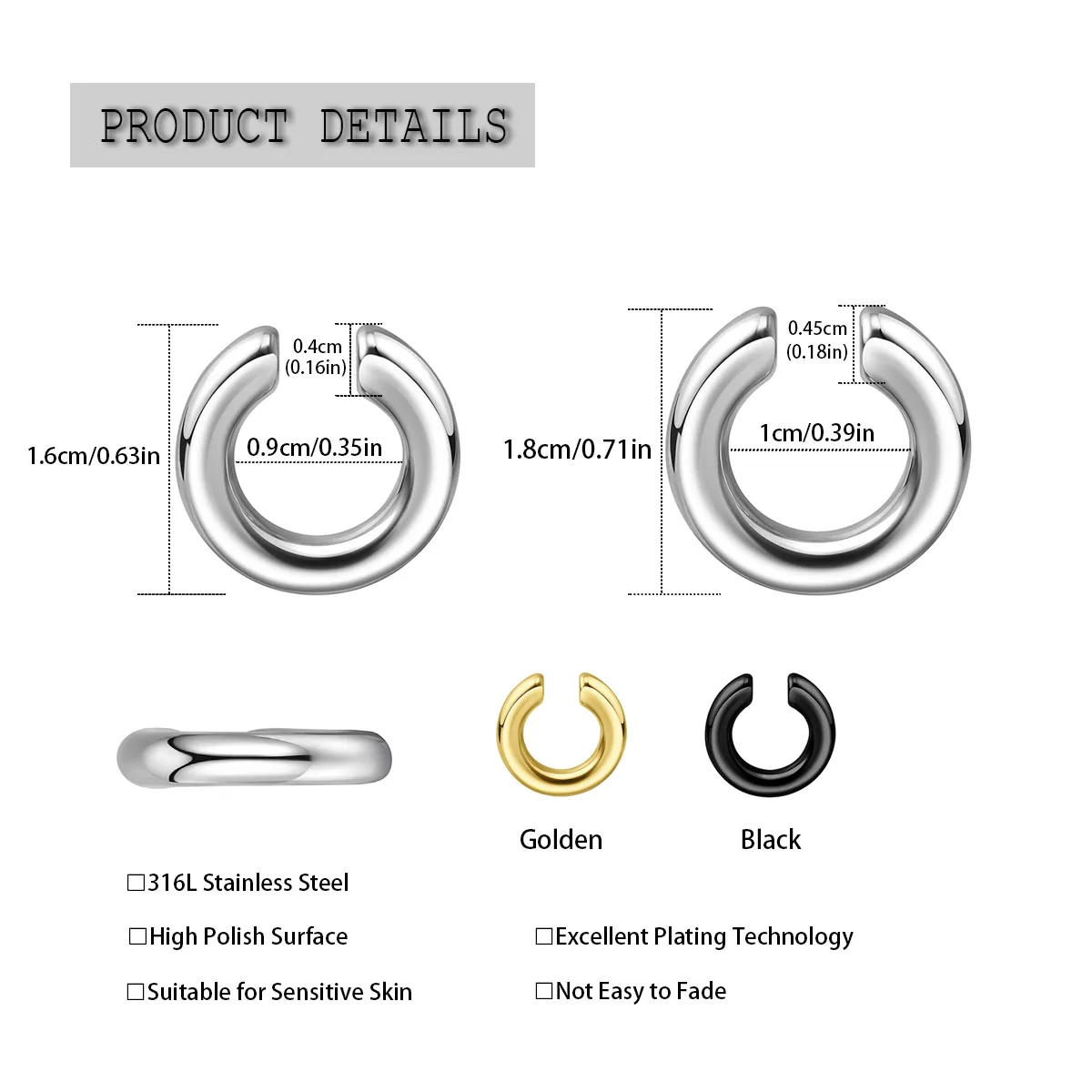 1 unidade de Brinco de Orelha  - Body Jewelry And Earrings avaliação e preço