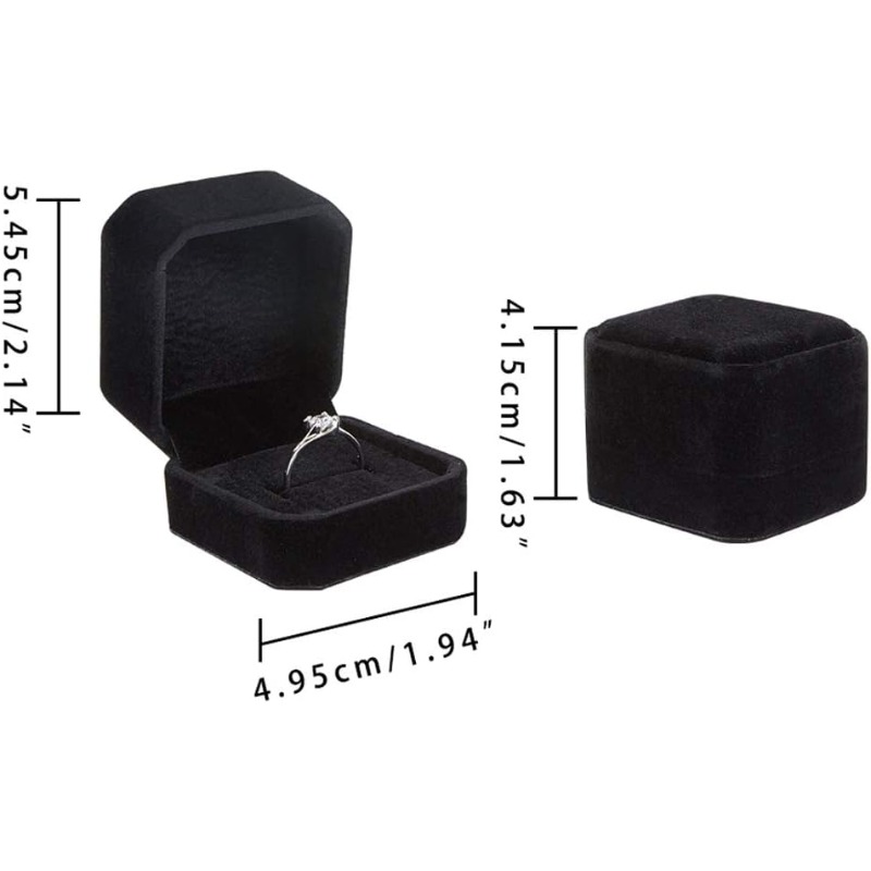 10 pacote de veludo anel caixa - Body Jewelry Display avaliação e preço