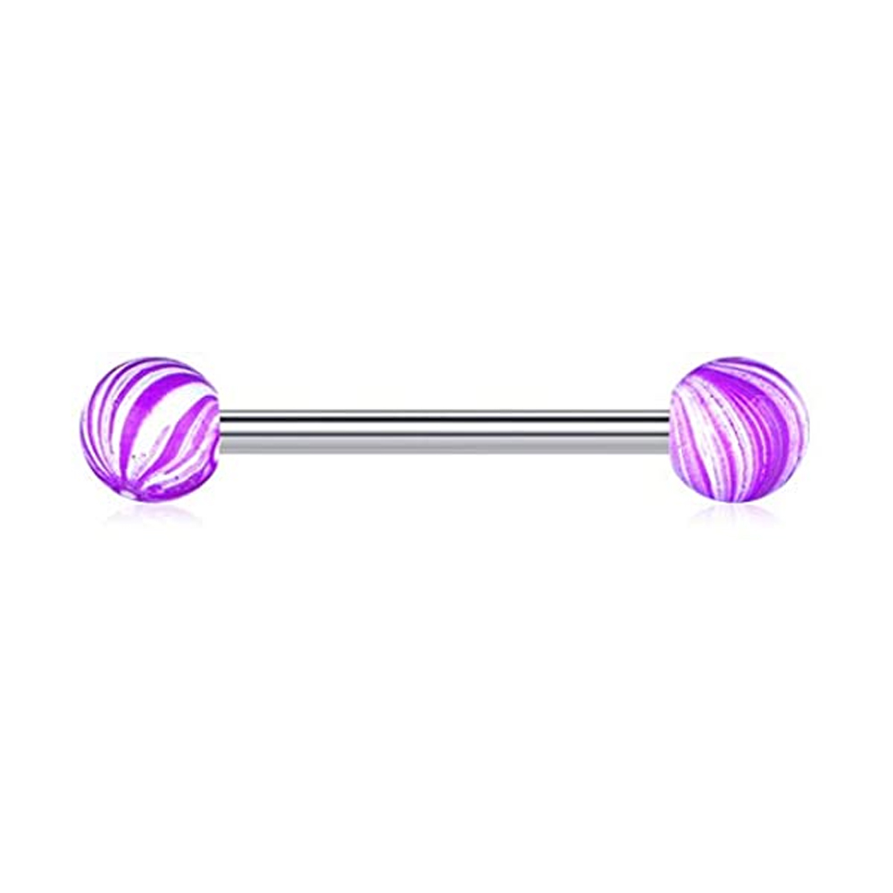 Anéis de língua de mamilo, bar - Tongue Barbell Straight avaliação e preço