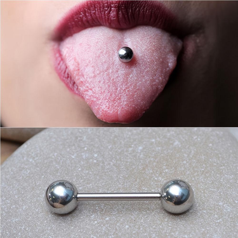 1PC aço inoxidável reta Barbel - Tongue Barbell Straight avaliação e preço
